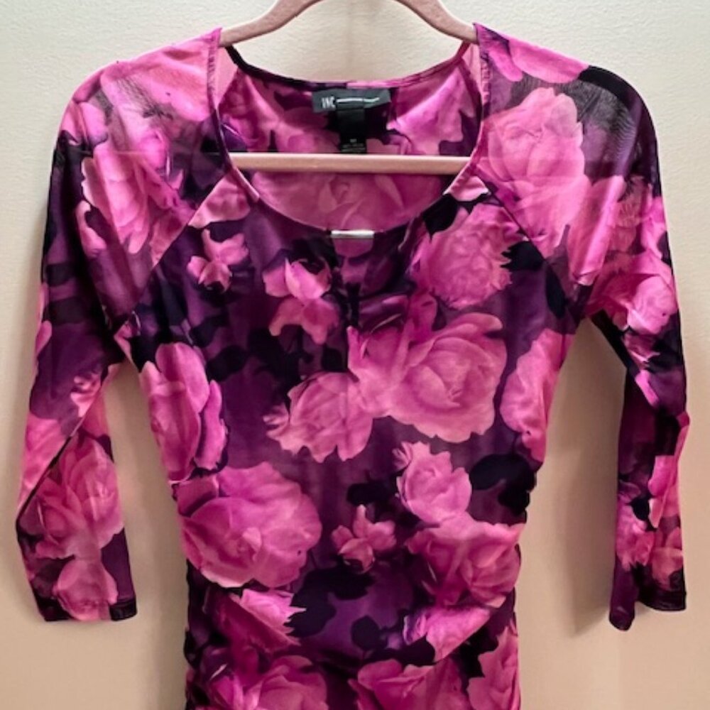 INC International Concepts Purple Floral Size Medium Excellent Condition